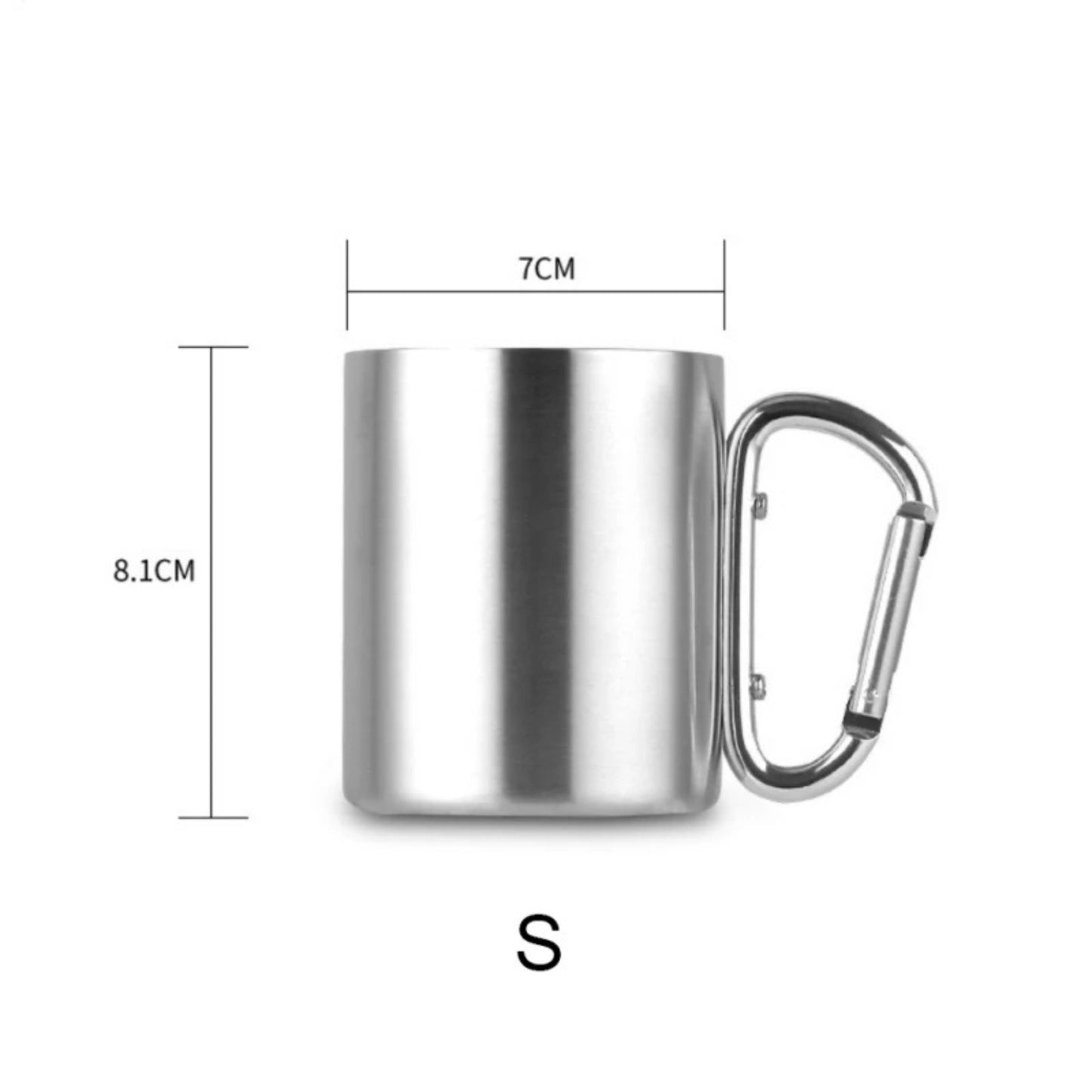 Lotus 180 ml Aluminum Coffee Camping Cup and Mug with Handle